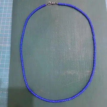 화이트하트 비즈 목걸이! 블루 (네이비 컬러)! 60cm
