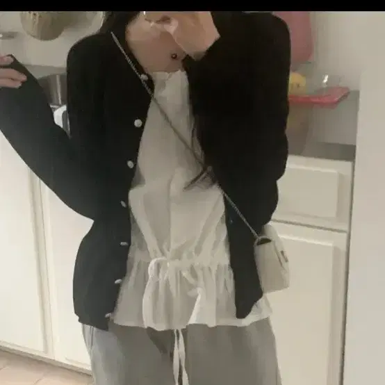 릴리 여름 골지 라운드 긴팔 가디건