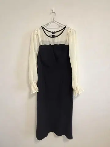 쉬폰 슬리브 원피스