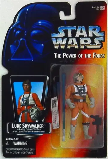 해즈브로 재팬 레드(오렌지) 카드 LUKE SKYWALKER / IN X-WING FIGHTER (롱 세이버) 3.5인치