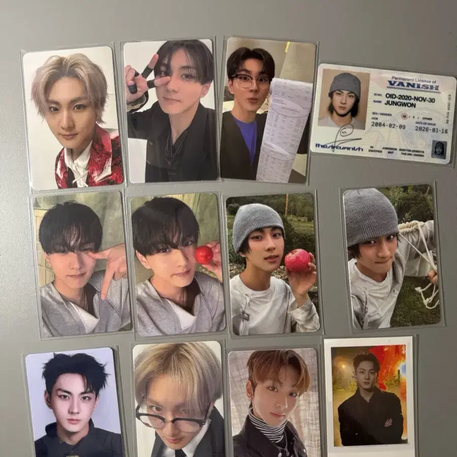 엔하이픈 정원 포카+홀더 +nameme카드 일괄