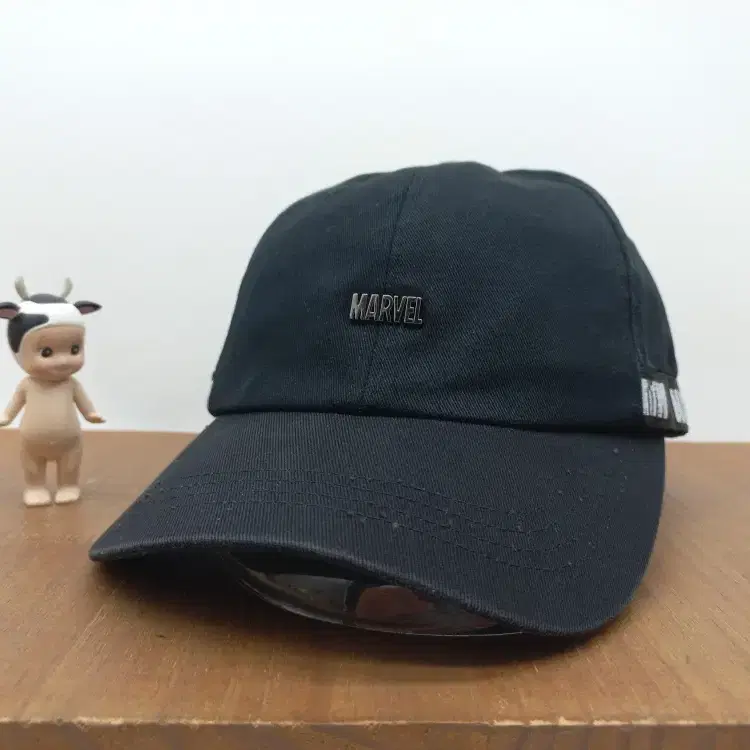 MARVEL 마블 메탈 로고 볼캡 야구 모자 블랙