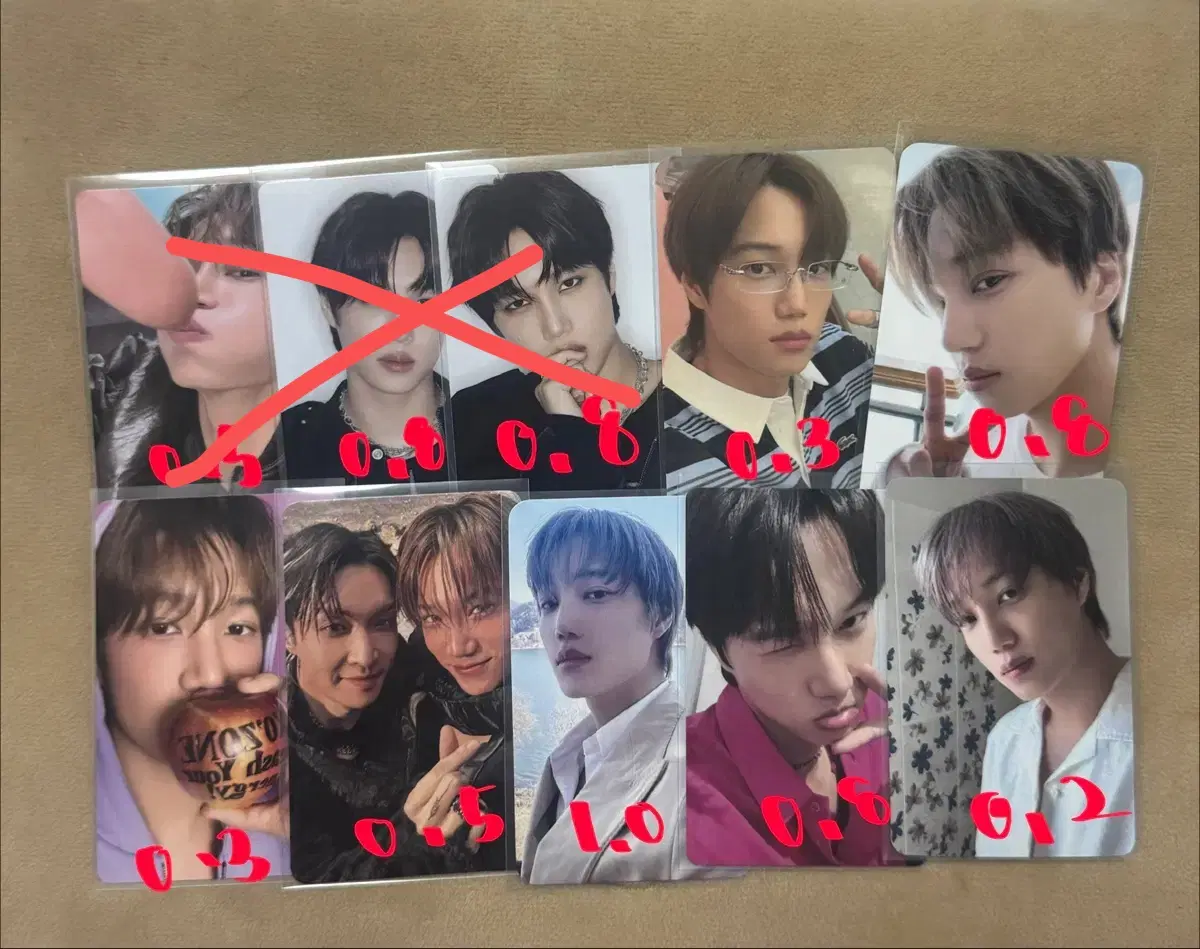 Price Reduction) Exo Kai Sehun Chanyeol Suho Poca Photocard Jongin