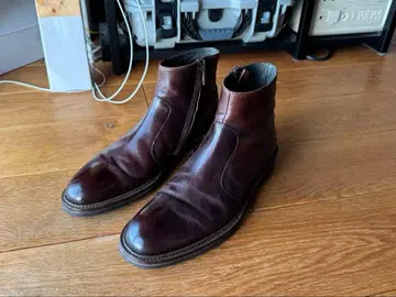 Zegna / 가죽 부츠 / Vibram 밑창 / US9 / 다크 브라운