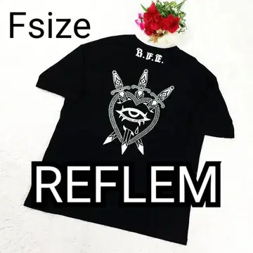 [ REFLEM ] 하트 대거 비쥬 T셔츠 블랙 F사이즈 지뢰계 서브컬쳐