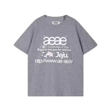 aeae 그래픽 T셔츠 그레이