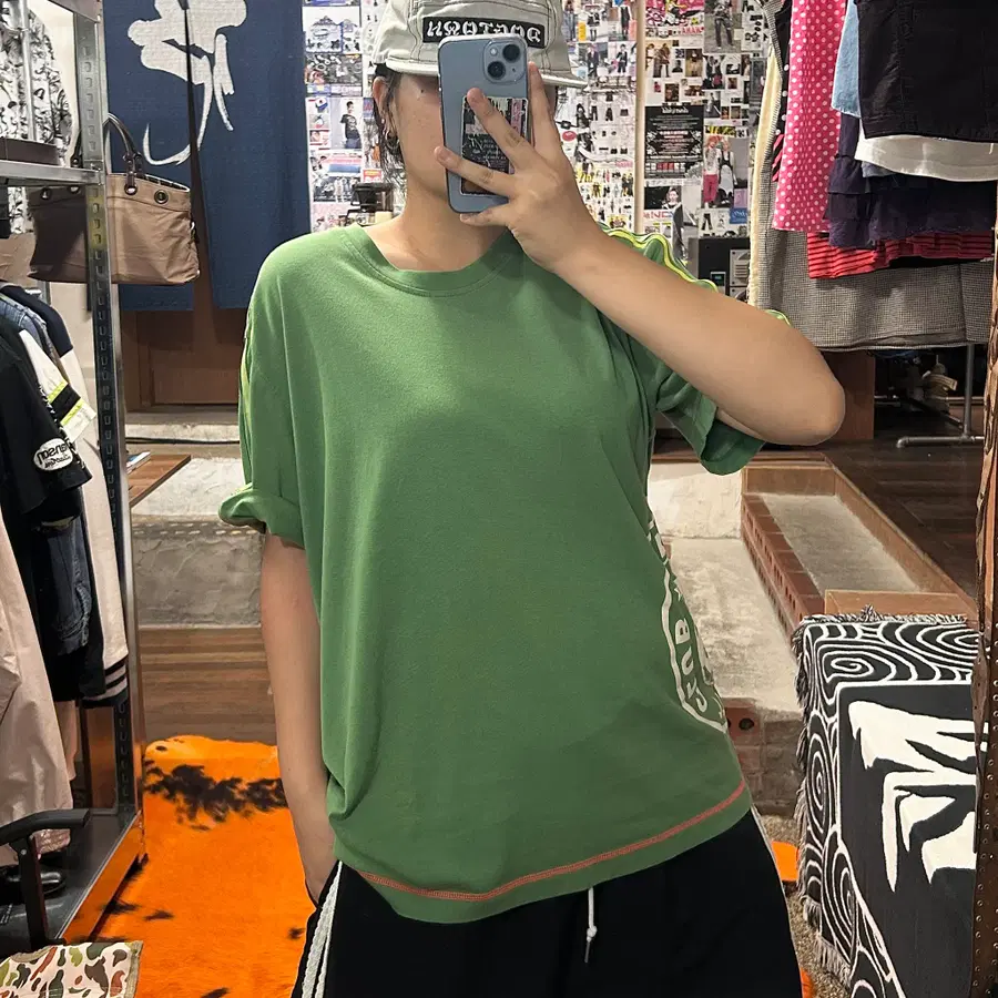 아디다스 올드스쿨 그린 티셔츠