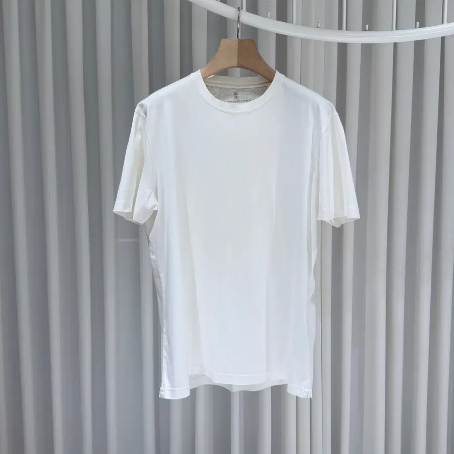 (S급/XL) / 브루넬로쿠치넬리 코튼 크루넥 반팔 티셔츠 화이트