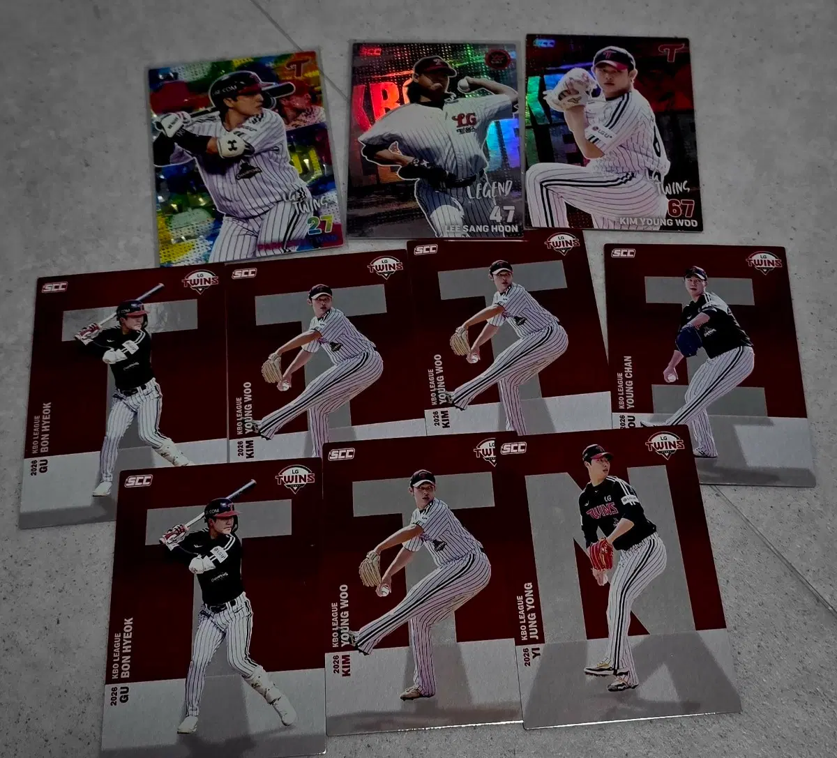 LG 트윈스 KBO 2026 카드 일괄 세븐일레븐