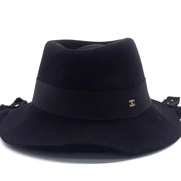 샤넬 블랙 울 펠트 고로그랭 리본 CC페도라 모자 AA7726 B06224 94305