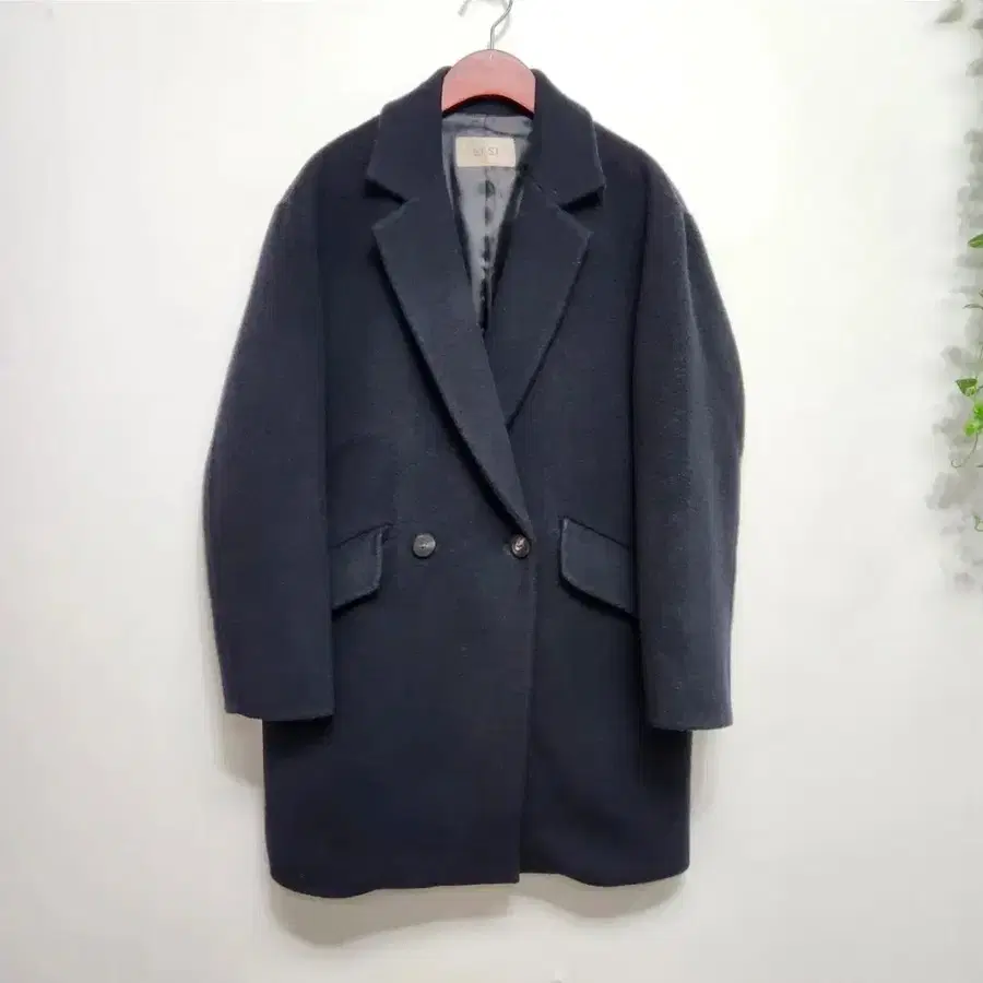 SJSJ 더블 버튼 모직 코트