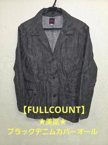 새상품급 FULLCOUNT 풀카운트 블랙 데님 커버올 38