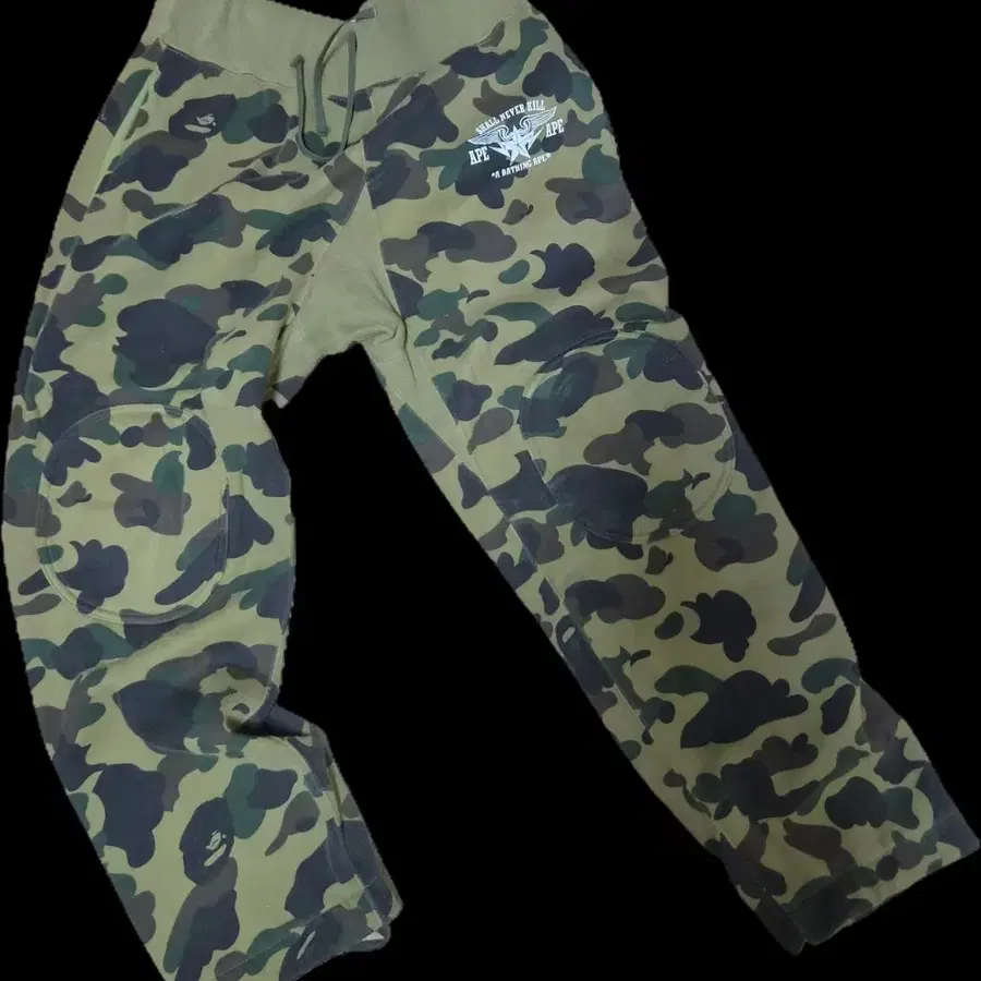 베이프 카모 기모 팬츠