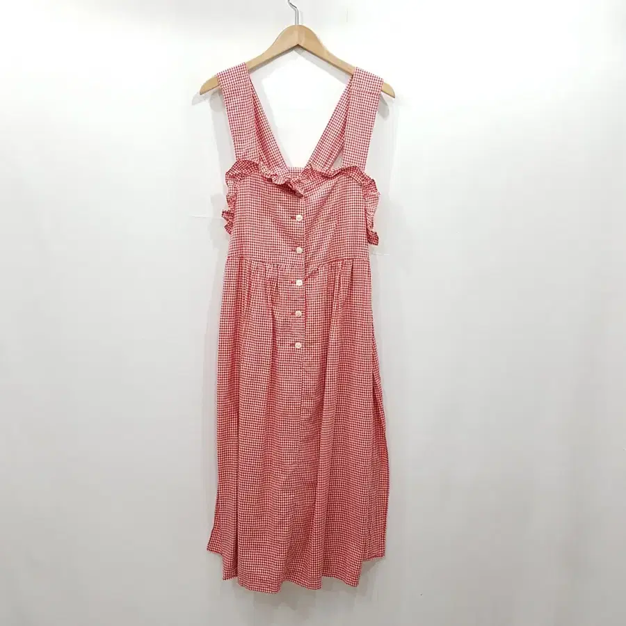 R916 빈티지 체크 모리걸 하구미룩 뷔스티에 나시 롱 원피스 여L-XL