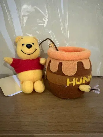 도쿄 디즈니 리조트 곰돌이 푸 봉제 인형 키링