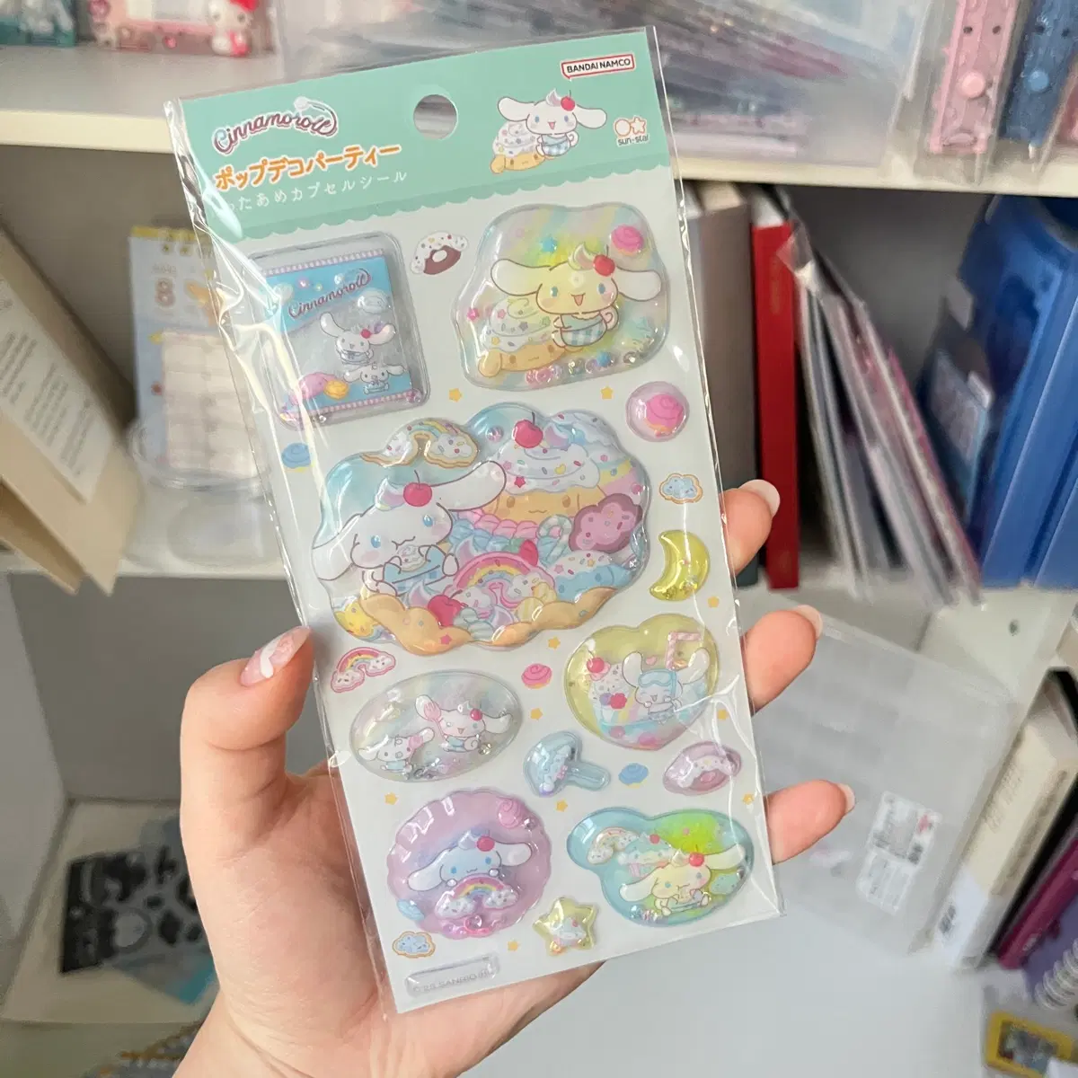 시나모롤 팝 데코 파티 푹신푹신 스티커