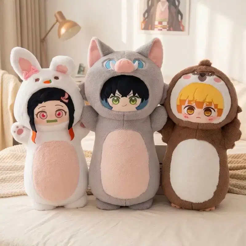 귀멸의칼날 귀칼 80cm 초대형 바디필로우 네즈코 이노스케 젠이츠 기유 렌고쿠 솜인형 누이