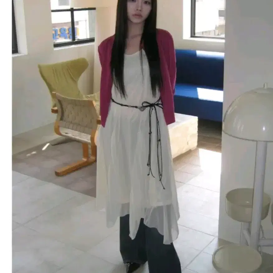 레이어드 롱 원피스