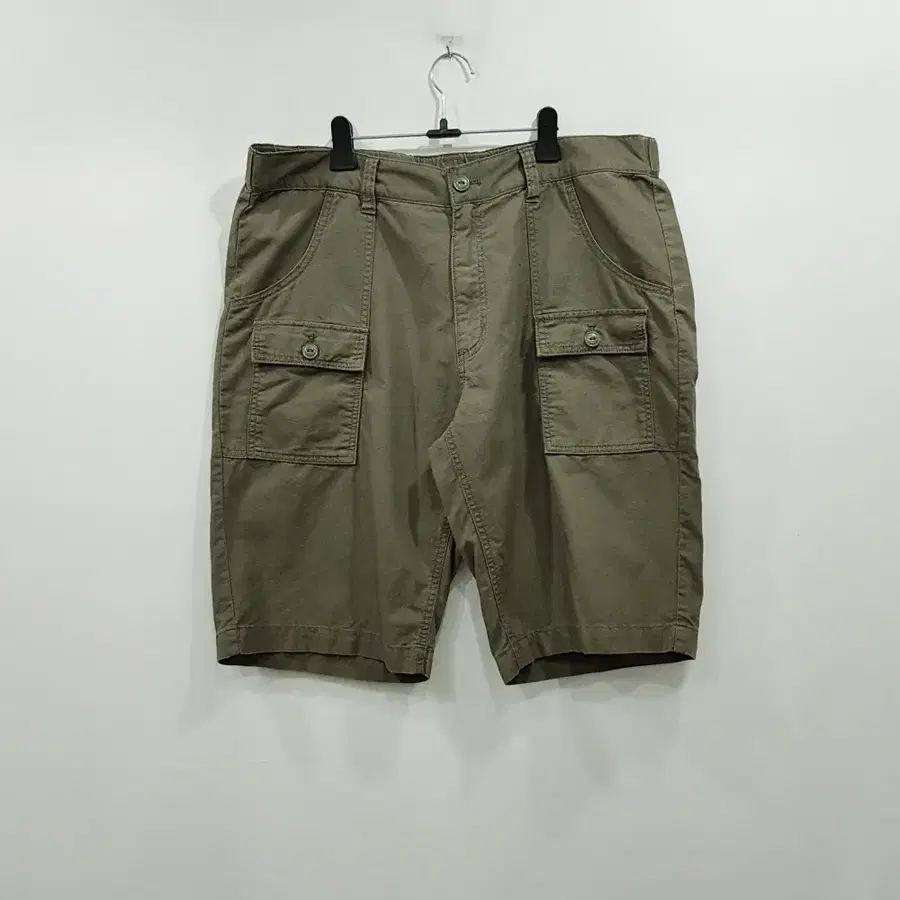 R335 빈티지 빅포켓 버뮤다팬츠 린넨 마 반바지 남XL