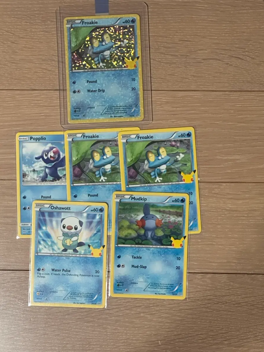 포켓몬카드 맥도날드 프로모 물속성 세트-2 누리공, 수댕이, 개구마르, 물짱이 22/25