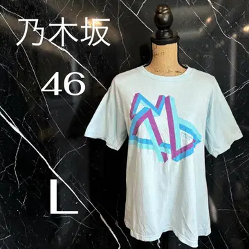 노기자카46 티셔츠 한여름 전국 투어 2019 후쿠오카 L 사이즈 화이트 블루