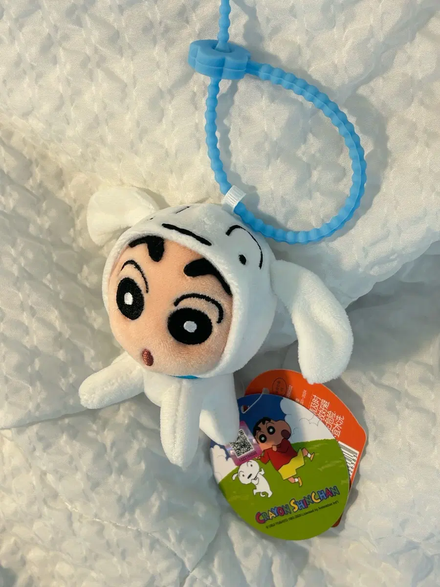 택0,새상품) 크레용신짱 짱구 흰둥이 시로 코스튬 인형 키링