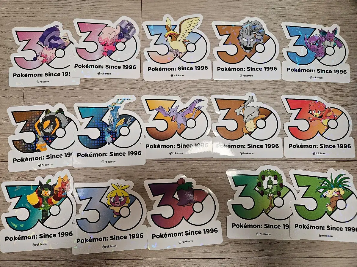 (5장 만원세트)포켓몬 30주년 스티커