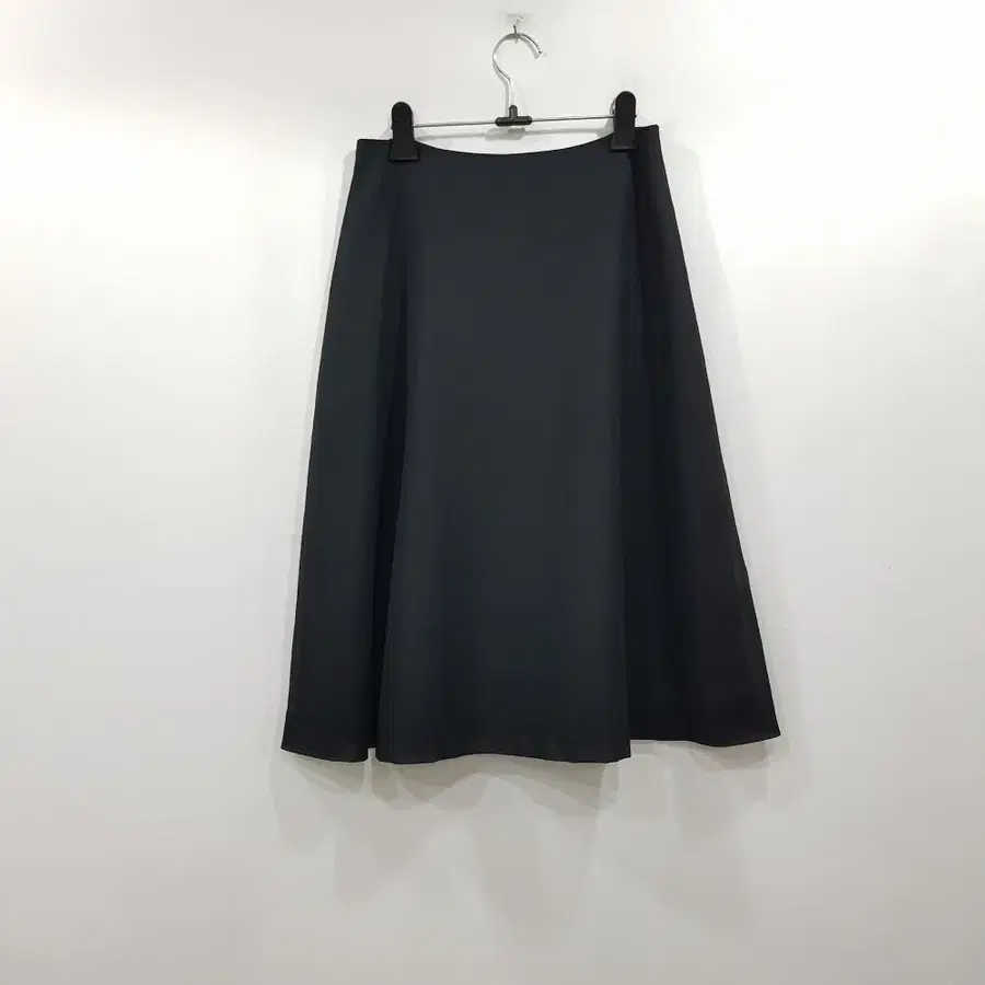 R990 JPN 빈티지 검정 오피스룩 하객룩 쉬폰 미디 스커트 여23