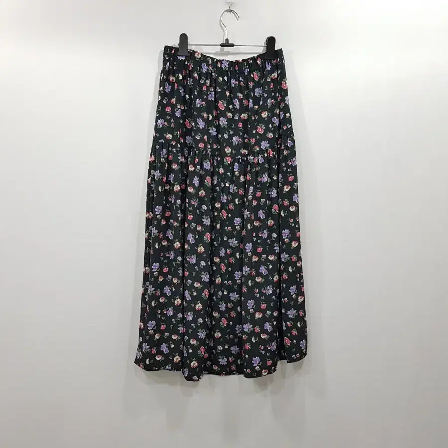 R997 빈티지 밴딩 꽃 패턴 모리걸 하구미룩 롱 스커트 여F