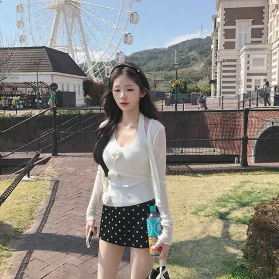 클라우드이모션 티모시 새틴 엔틱 도트 미니 SK 블랙
