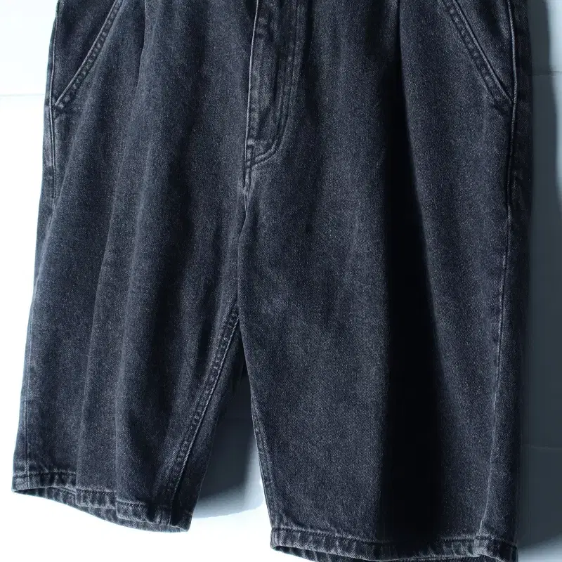 (L-XL) 유니폼브릿지 반바지 팬츠 버뮤다 데님 흑청-P10691