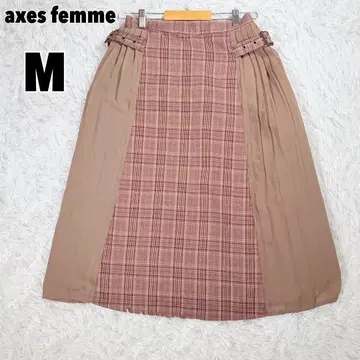 axes femme 엑시즈팜 버클 부착 사이드 플리츠 스커트