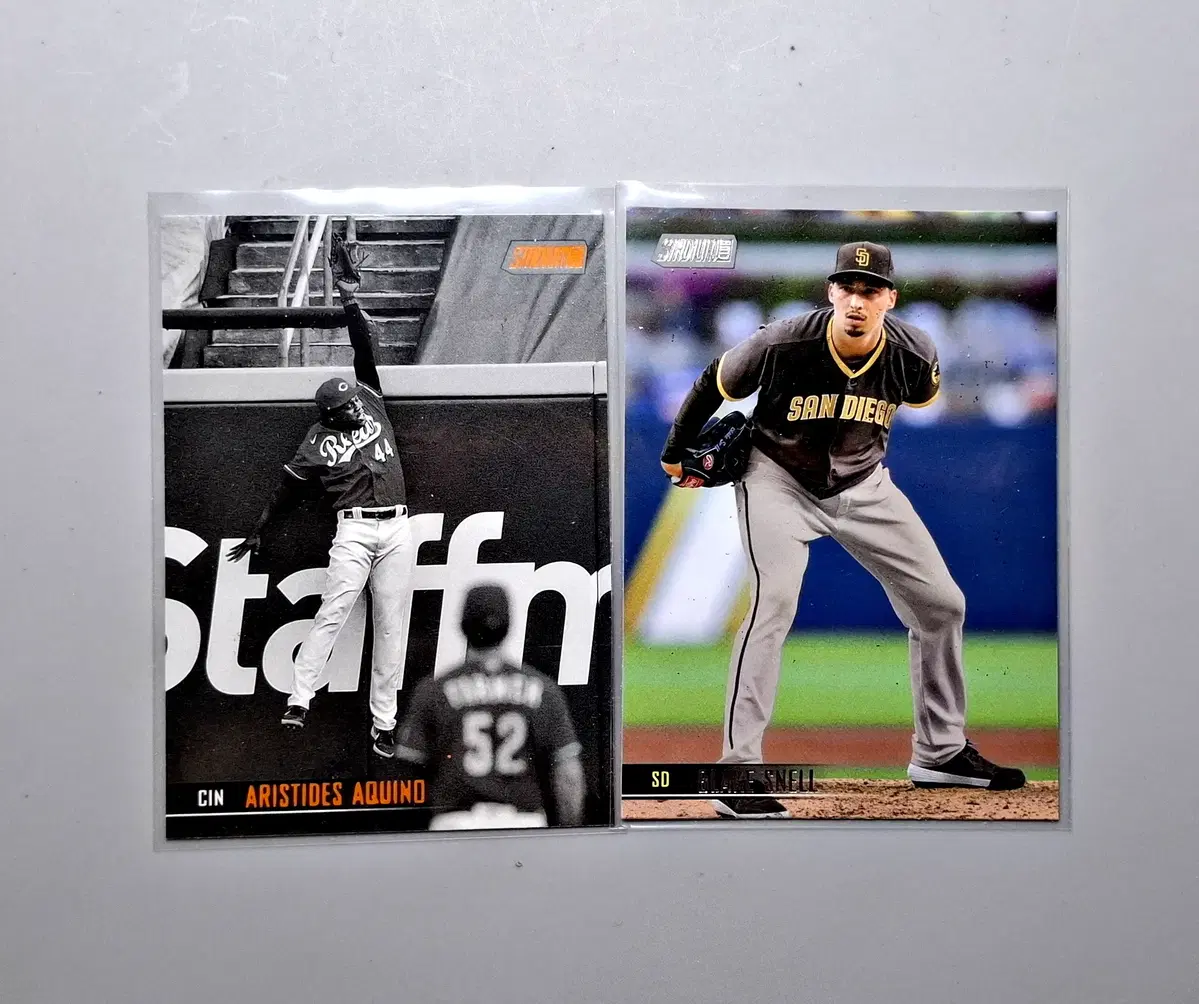MLB 아퀴뇨 블랙앤화이트 + 블레이크 스넬 탑스 스타디움클럽