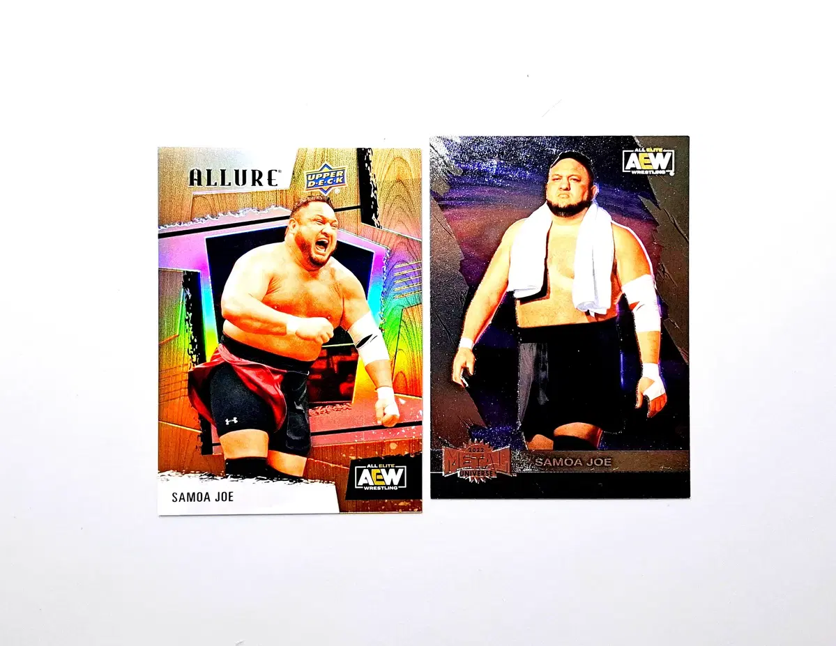 AEW WWE 사모아조 리플렉터 등 2장 묶음 어퍼덱