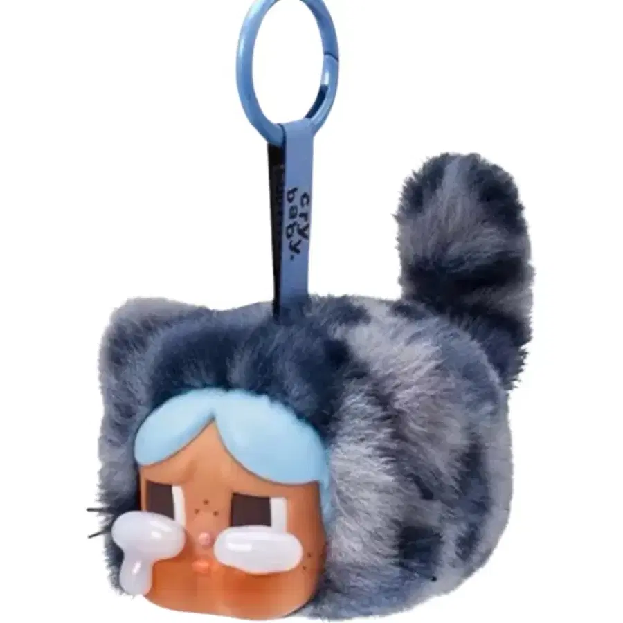 팝마트 크라이베이비 표범냥이 키링 블루