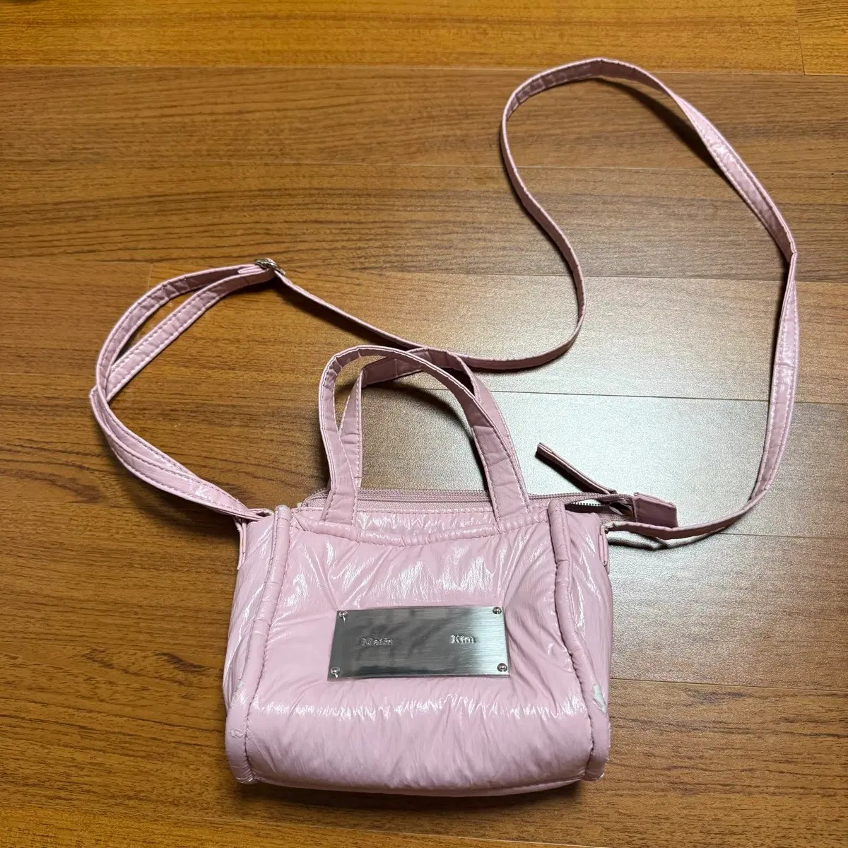 마뗑킴 투웨이 미니 패딩 토트백 핑크