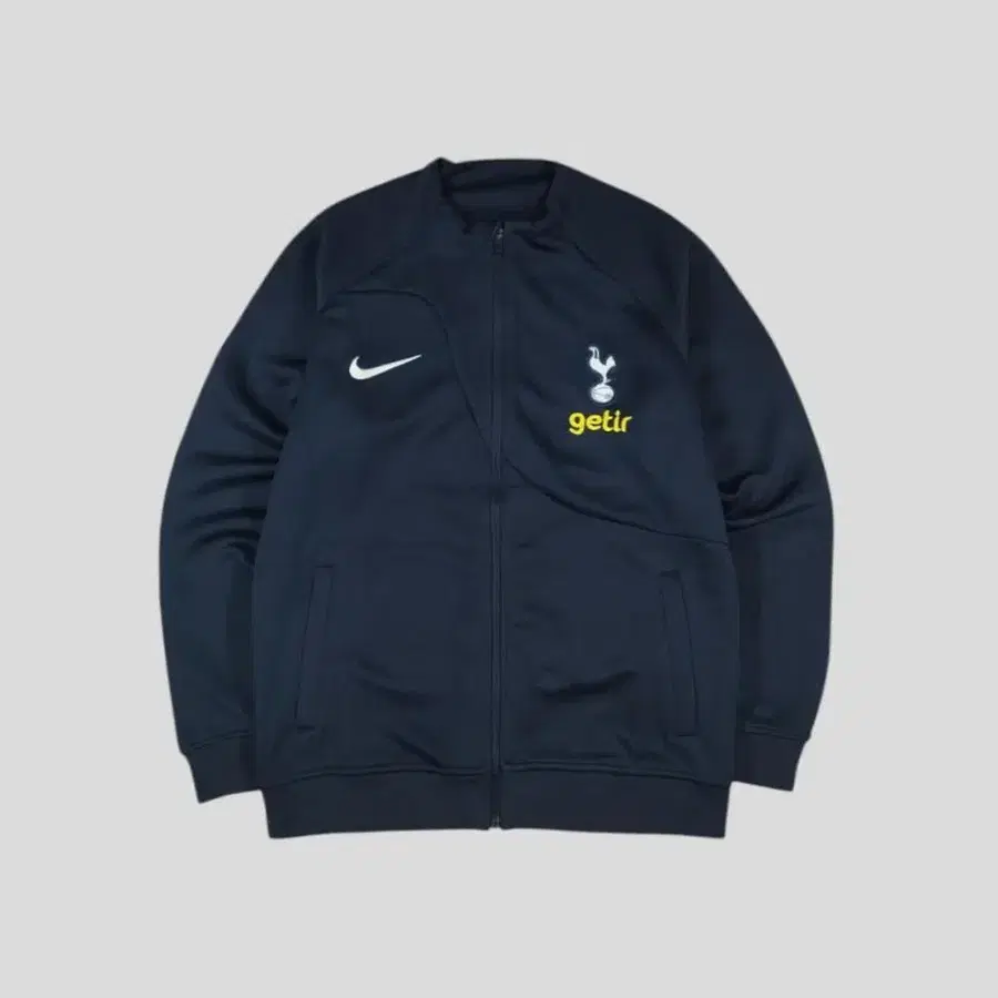 나이키 네이비 화이트 옐로우 배색 스우시 로고 토트넘 홋스퍼 로고 레글런 블록코어 아카데미 프로 트랙탑 집업 져지 M