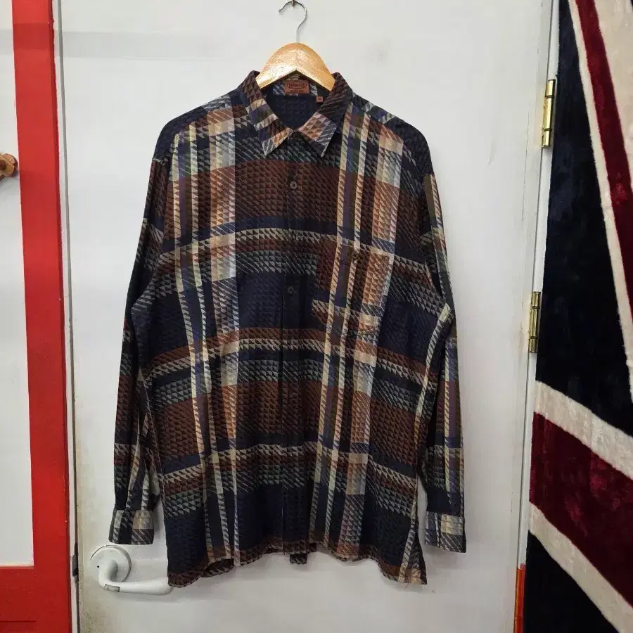 미쏘니 Missoni 체크 남방 셔츠(XL급)