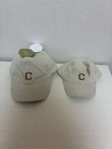 시마무라 choco 콜라보 코듀로이 캡 화이트 새상품 성인 미사용 및 키즈