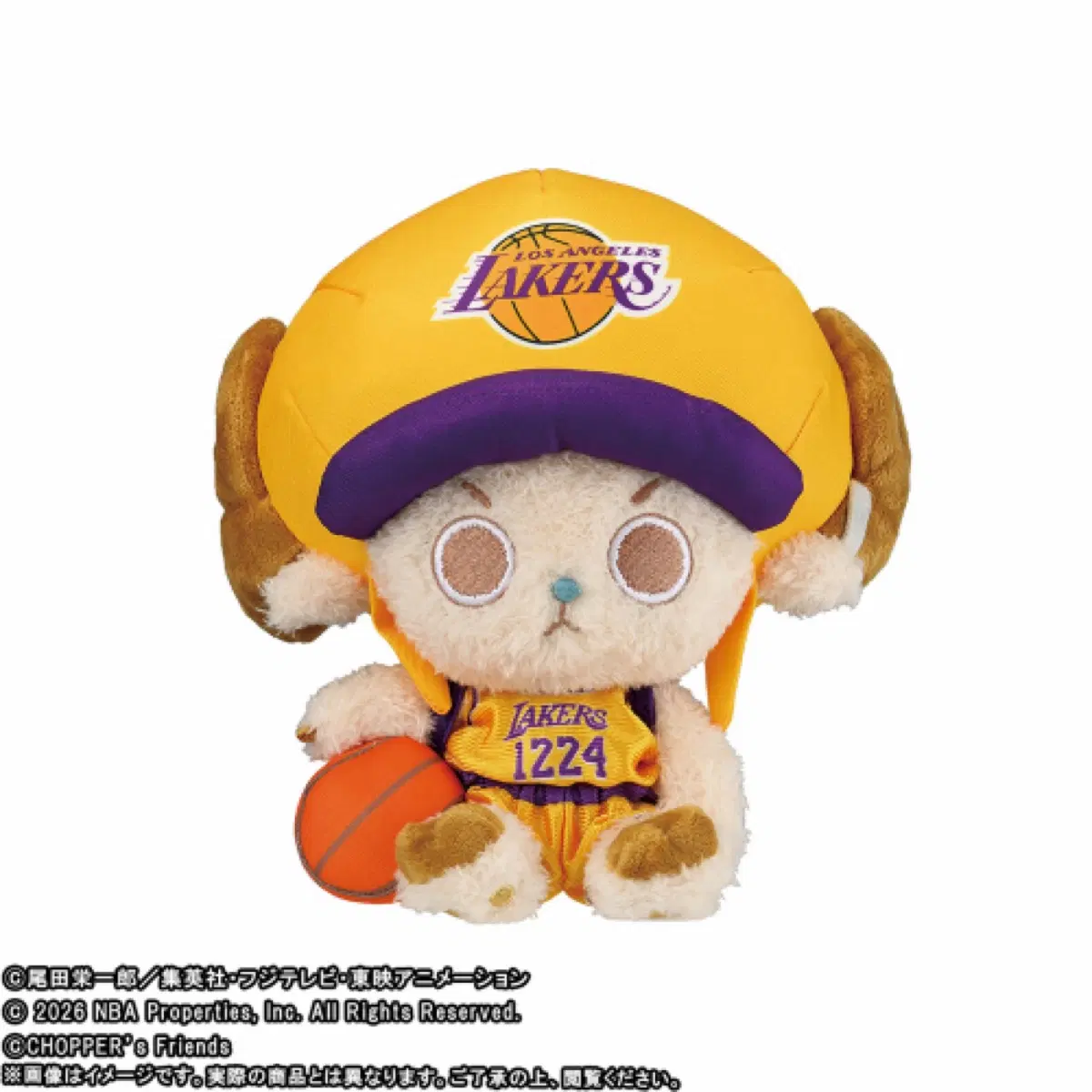NBA 원피스 콜라보 쵸파 인형 20cm 로스앤젤레스 레이커스