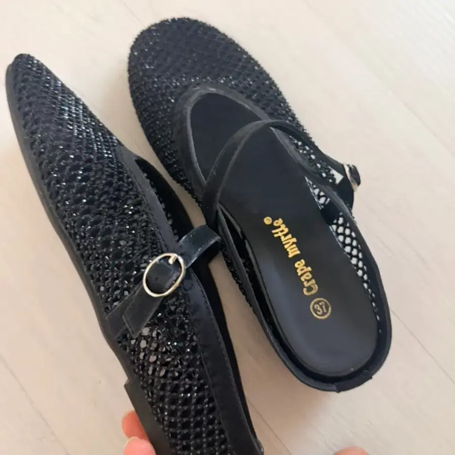 새상품 알리 비즈 피시넷 뮬 240(속굽 4cm)
