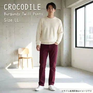 [새상품급] CROCODILE 크로커다일 스트레치 팬츠 LL 보르도
