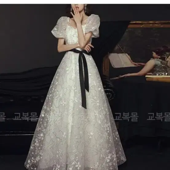 하트라인 플라워 드레스(2XL~3XL)