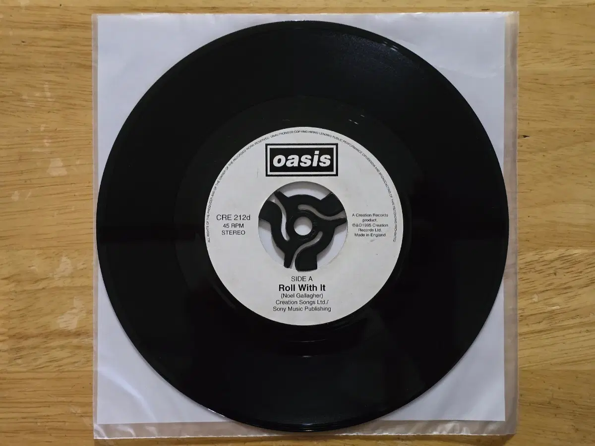 LP 레코드 oasis 오아시스 - Roll With It 7인치 영국반