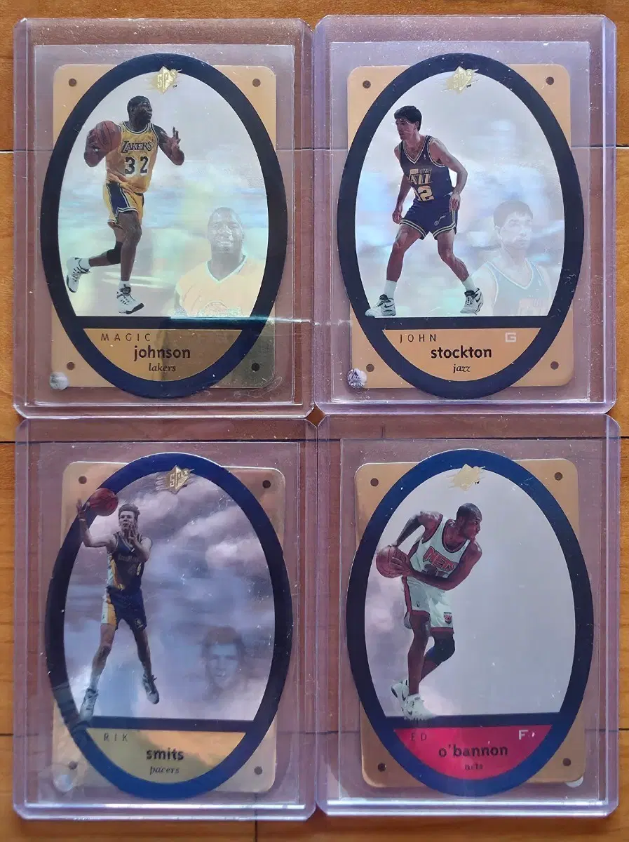 1996-97 Upper Deck SPx Gold 농구카드 4장 일괄 매직 존슨 스탁턴