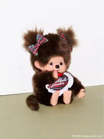 새상품 monchhichi x jouetie 주에치치 체커 키체인