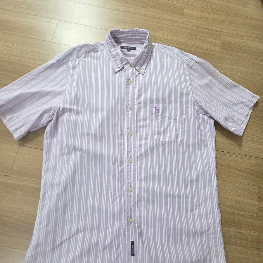 HAZZYS 셔츠 라벤더 스트라이프