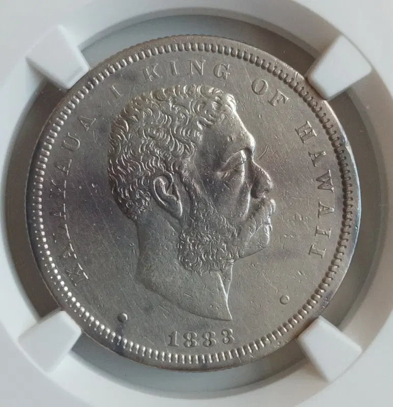 1883년 하와이 50 센트 은화 NGC AU디테일 -희소-