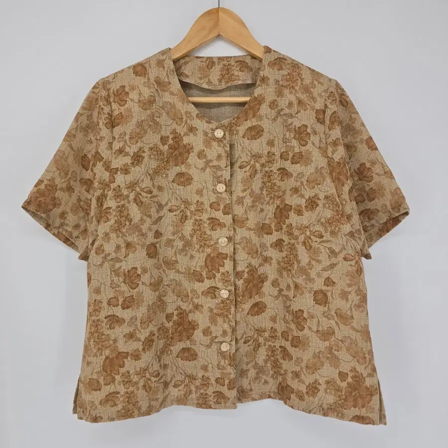 일본빈티지 플라워 패턴 블라우스 [B21220]