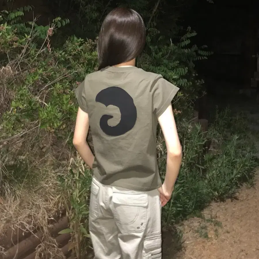 탄산 마그네슘 반팔 카키